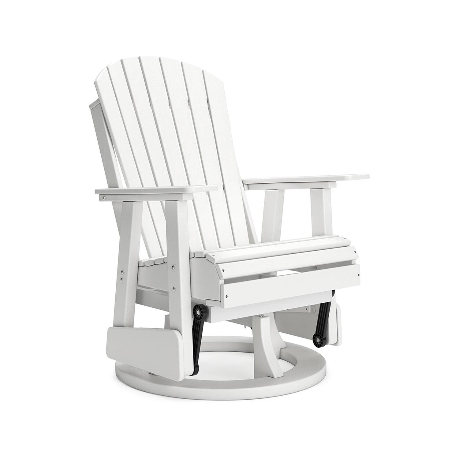 Signature Design by Ashley Hyland wave Outdoor Swivel Glider Chair, White