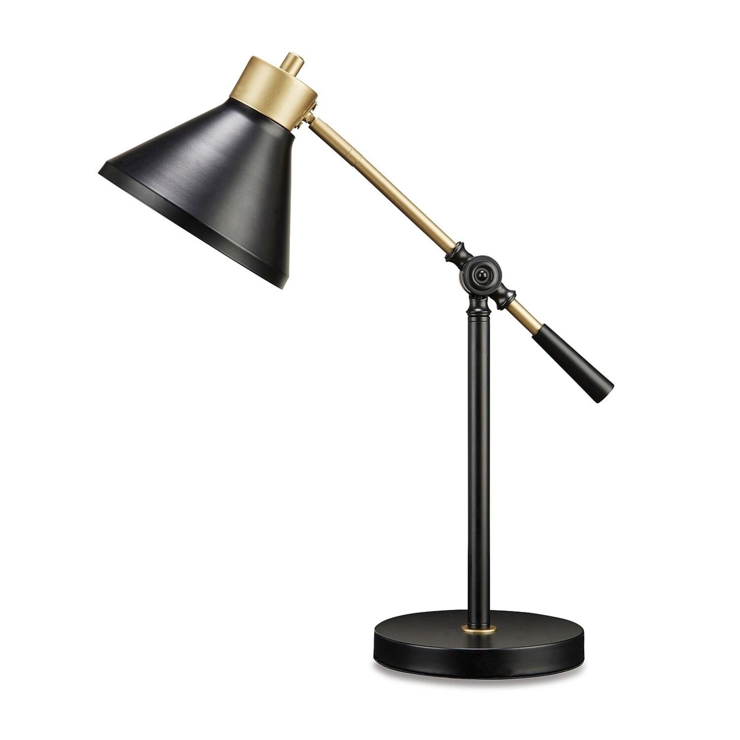 Garville Metal Table Lamp Black/Gold - Signature Design by Ashley: Adjustable, UL Listed, Modern Decor