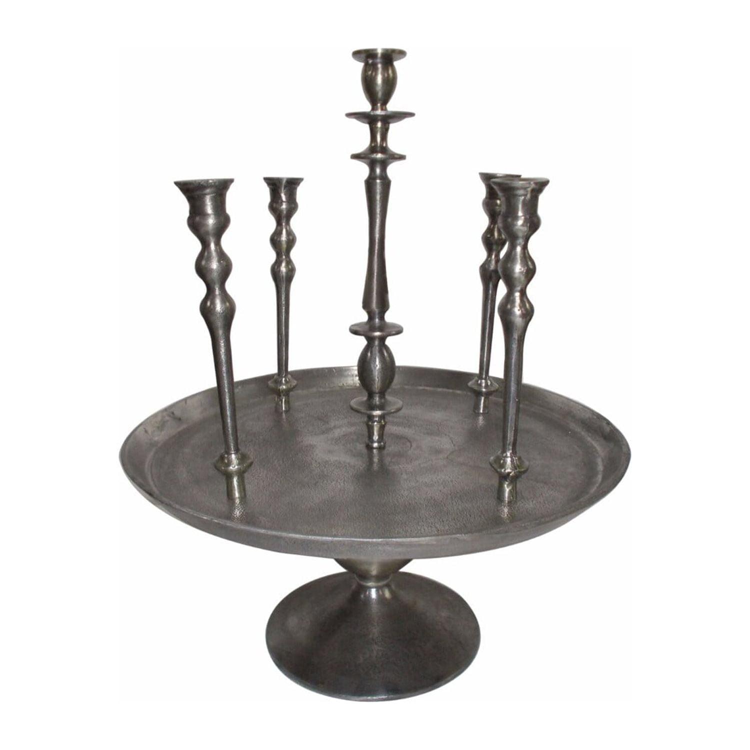 Benjara United Illuminator Aluminum Candle Holder