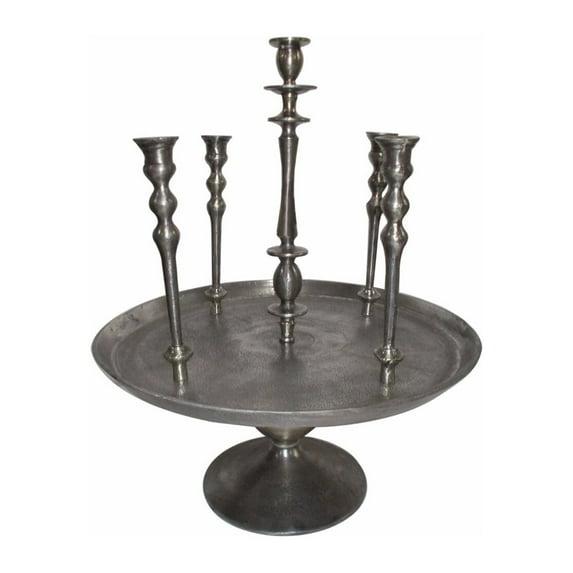 Benjara United Illuminator Aluminum Candle Holder