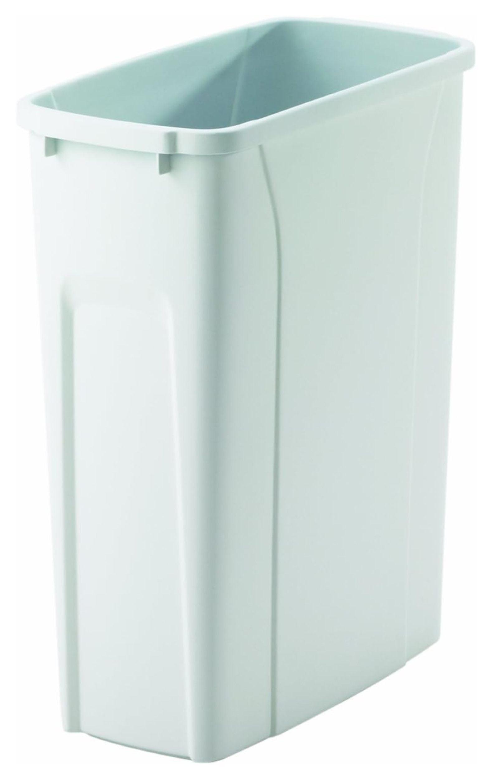 YfulYde 20qt Trash Can Contractor Pack of 6ea, 15.8-Inch by 14.2-Inch by 6.6-Inch,White