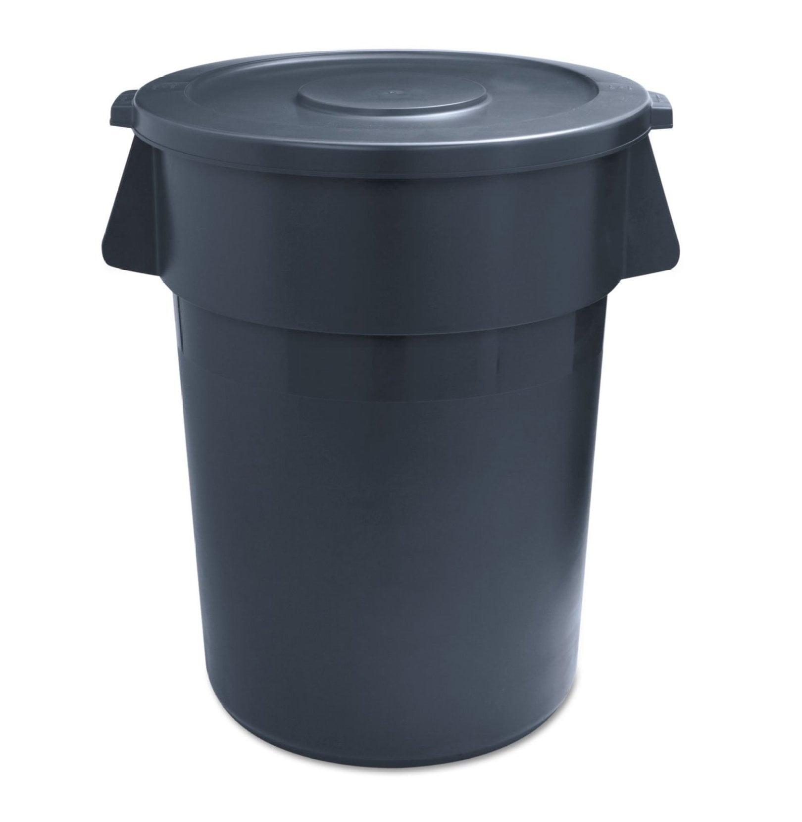 YfulYde 32GLWRGRA Round Waste Receptacle LLDPE 32 gal Gray