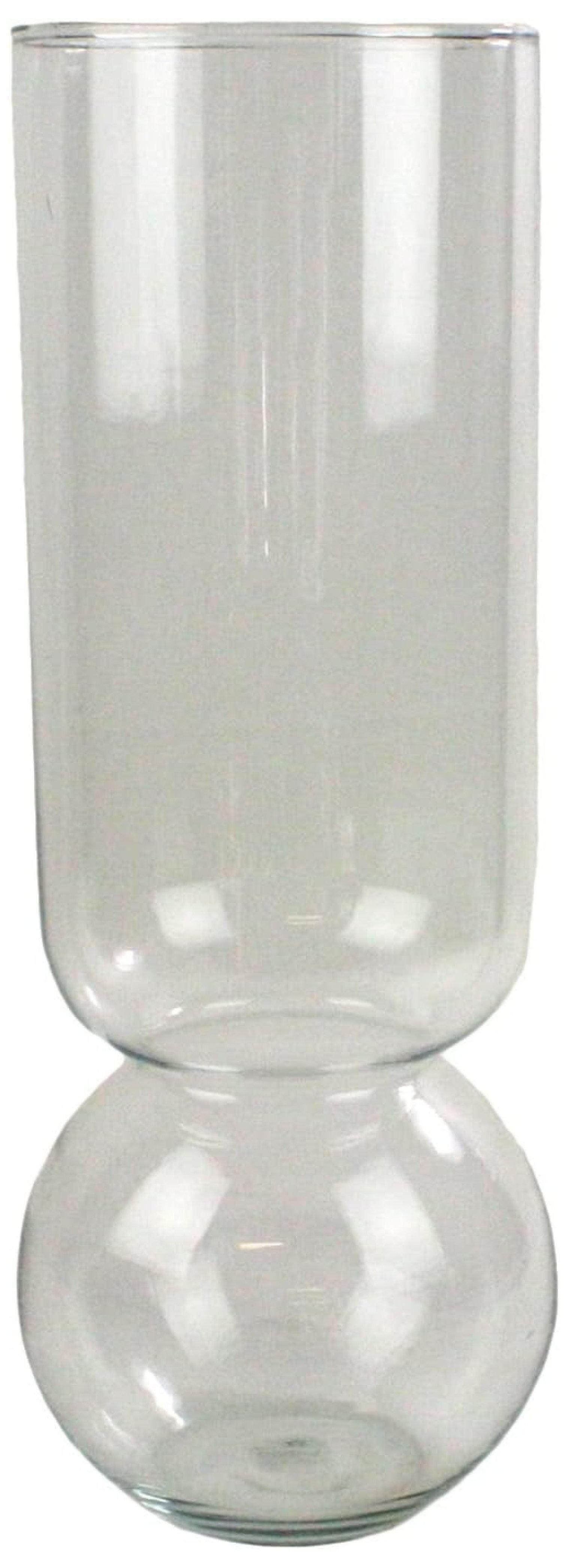 Extra Tall Clear Glass Bulb Vase, 15-Inch