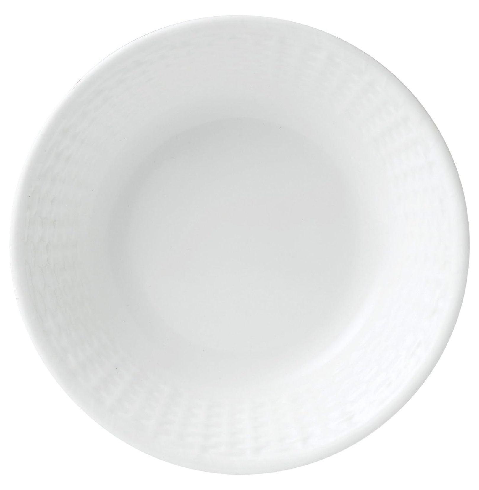 White Embossed Ceramic 7" Cereal Bowl