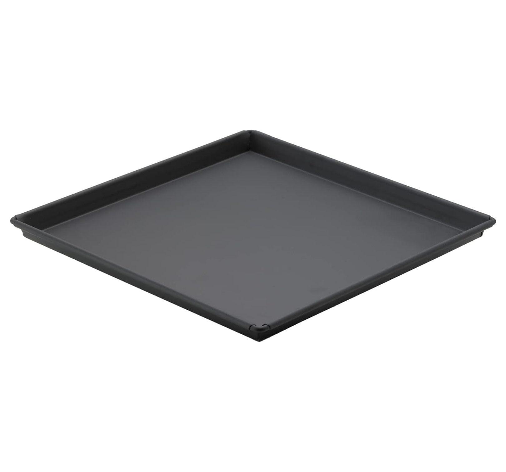 Winco Sicilian Pizza Pan, Cold-Rolled Steel, Non-stick, Black