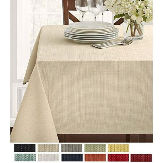 Benson Mills Textured Fabric Tablecloth (52 X 70, Flax)