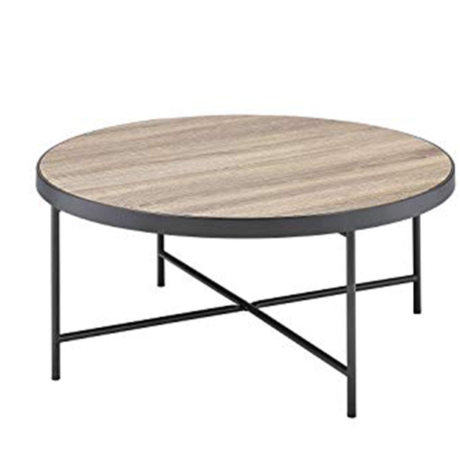 Benzara  16 x 32 x 32 in. Charming Coffee Table, Weathered Oak Brown