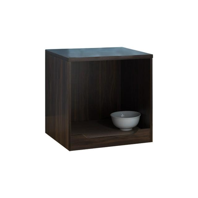 Benzara 22 Inch Wooden Pet End Table with Mat, Brown