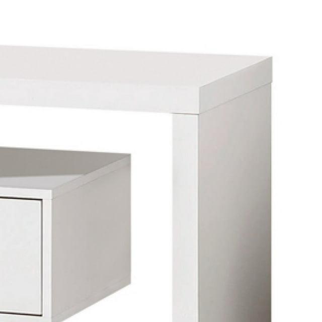 23.5 x 59 x 15.5 in. Spacious Modern Style TV Console, White