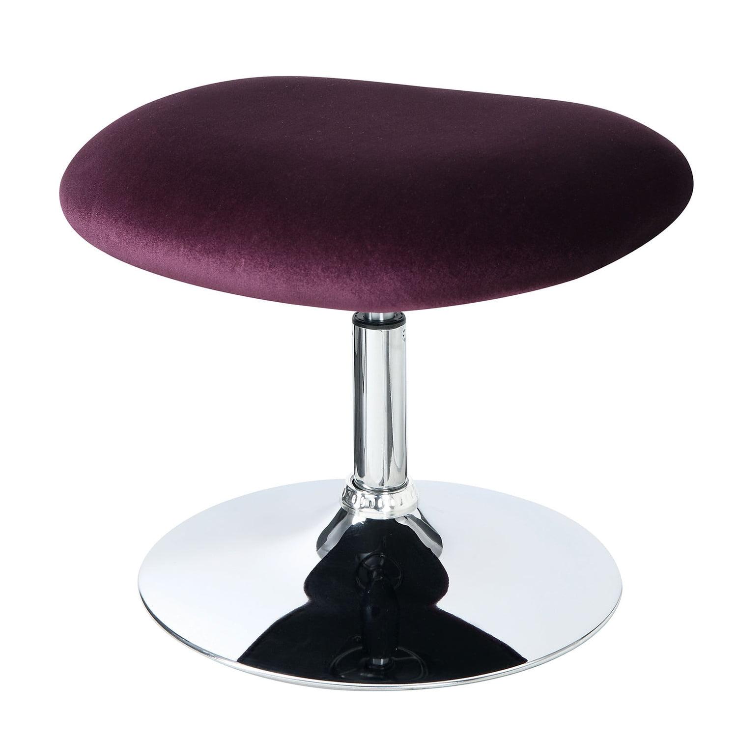 Benzara Eloise Contemporary Chair With Ottoman In Purple