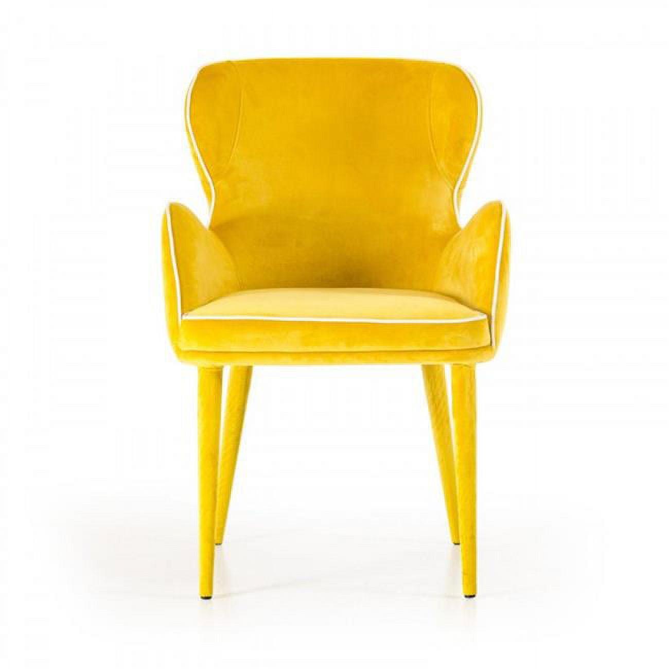 Fabric+Metal Upholstered Armchair