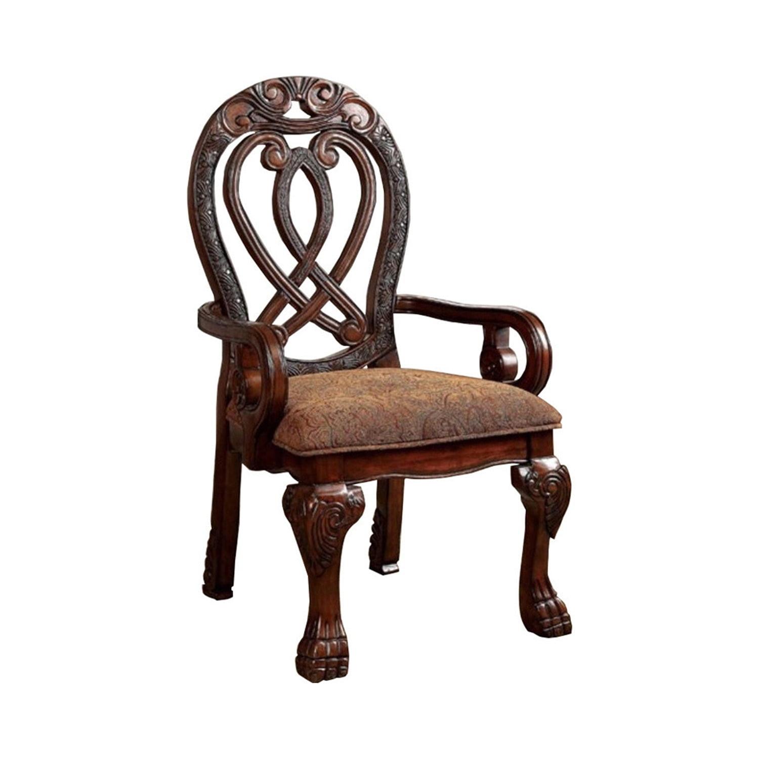 Wyndmere Cherry Finish Traditional Wood Arm Chair Set