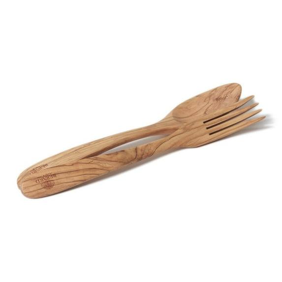 Berard Handcrafted Olive Wood 2 Piece Salad Serving Set, 12 Inch