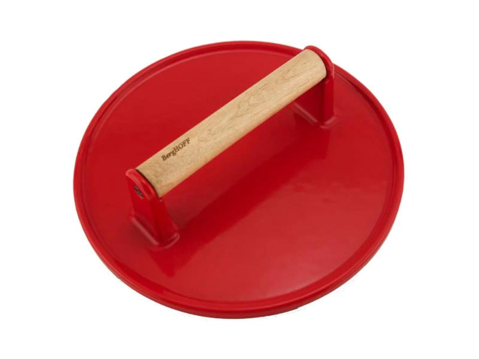 BergHOFF 9" Cast Iron Steak Press, Red