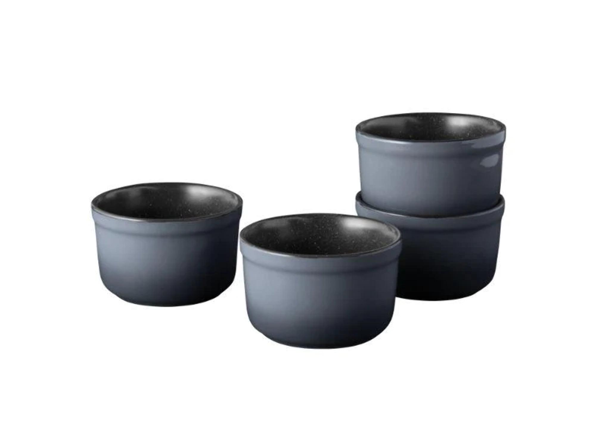 Gem 4.75" Stoneware Round Ramekin Set, 4 Pieces