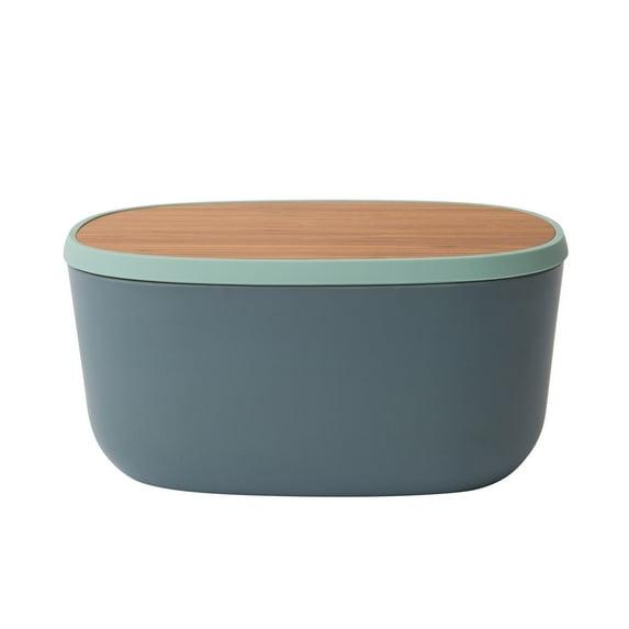 BergHOFF LEO Natural Bamboo Covered Bread Box & Cutting Board 12.5" x 8.5" x 6", Freshly Bread