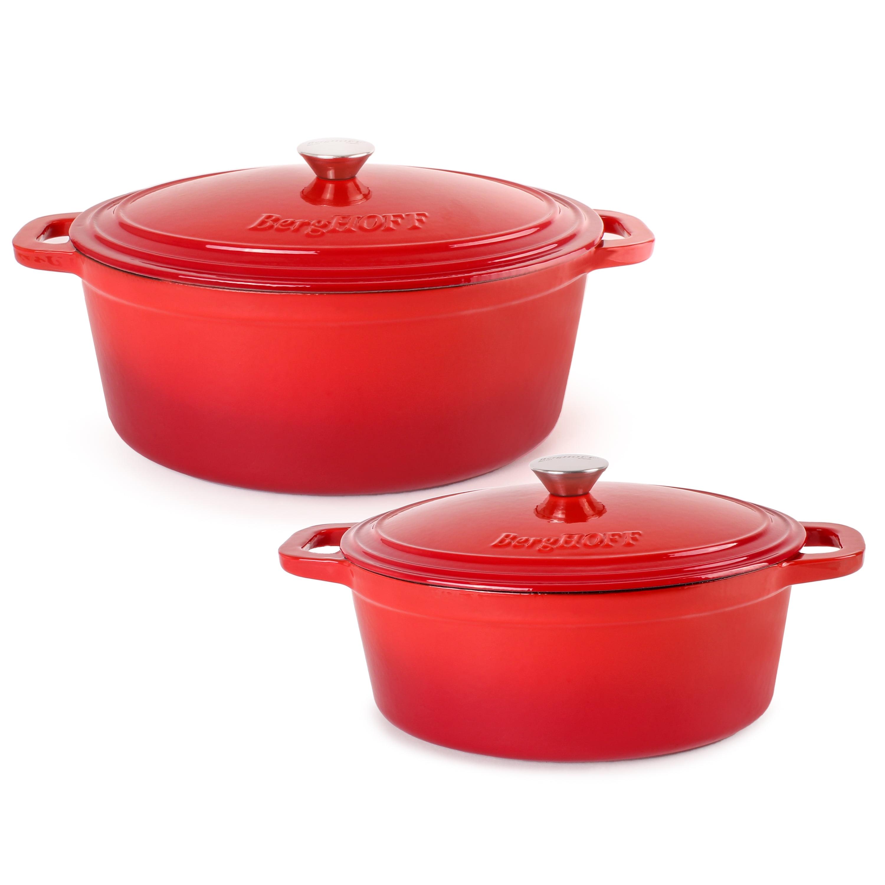 BergHOFF Neo 4Pc Cast Iron Cookware Set with 5Qt. and 7Qt. Covered Dutch Ovens