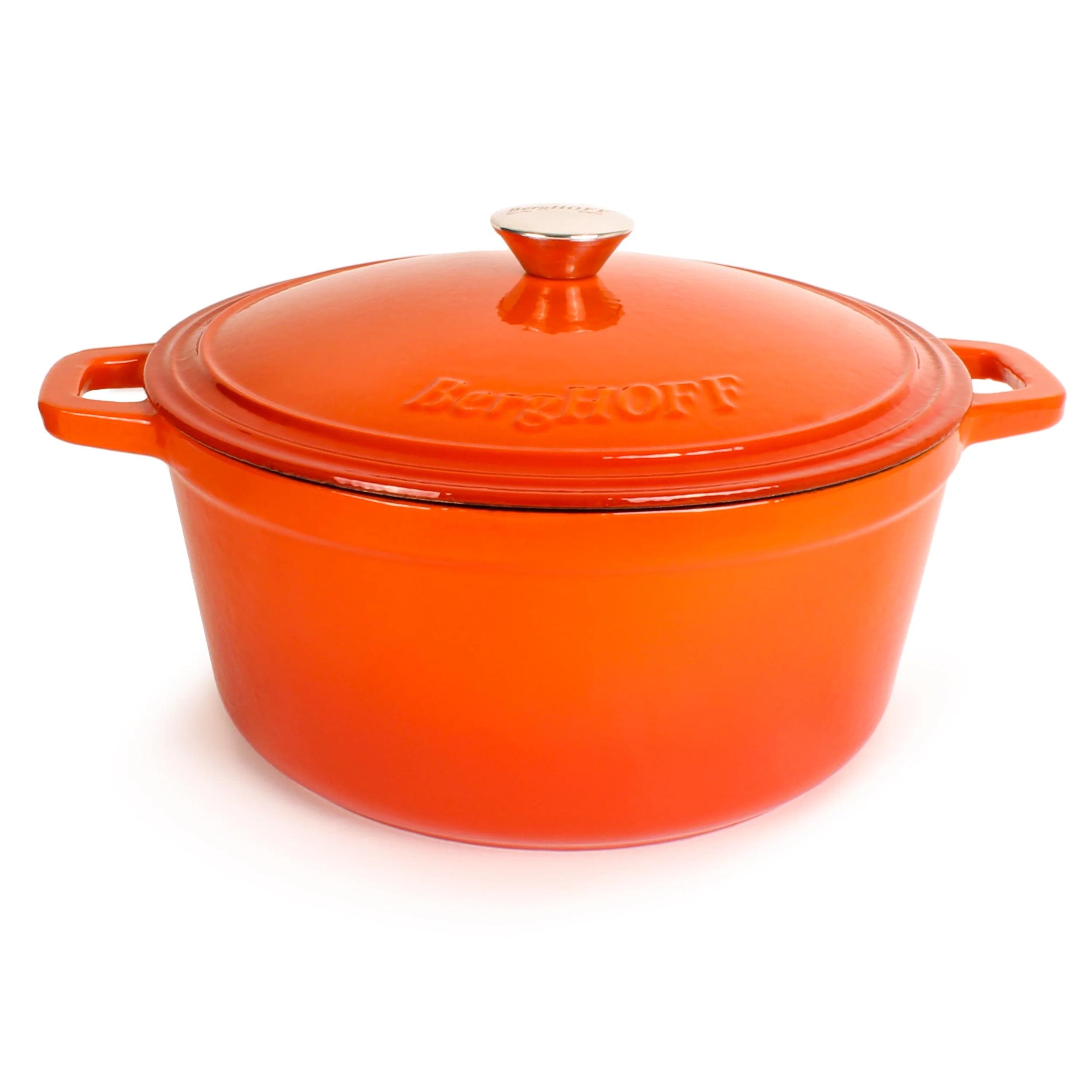 BergHOFF Neo 7Qt. Cast Iron Round Covered Dutch Oven, Orange