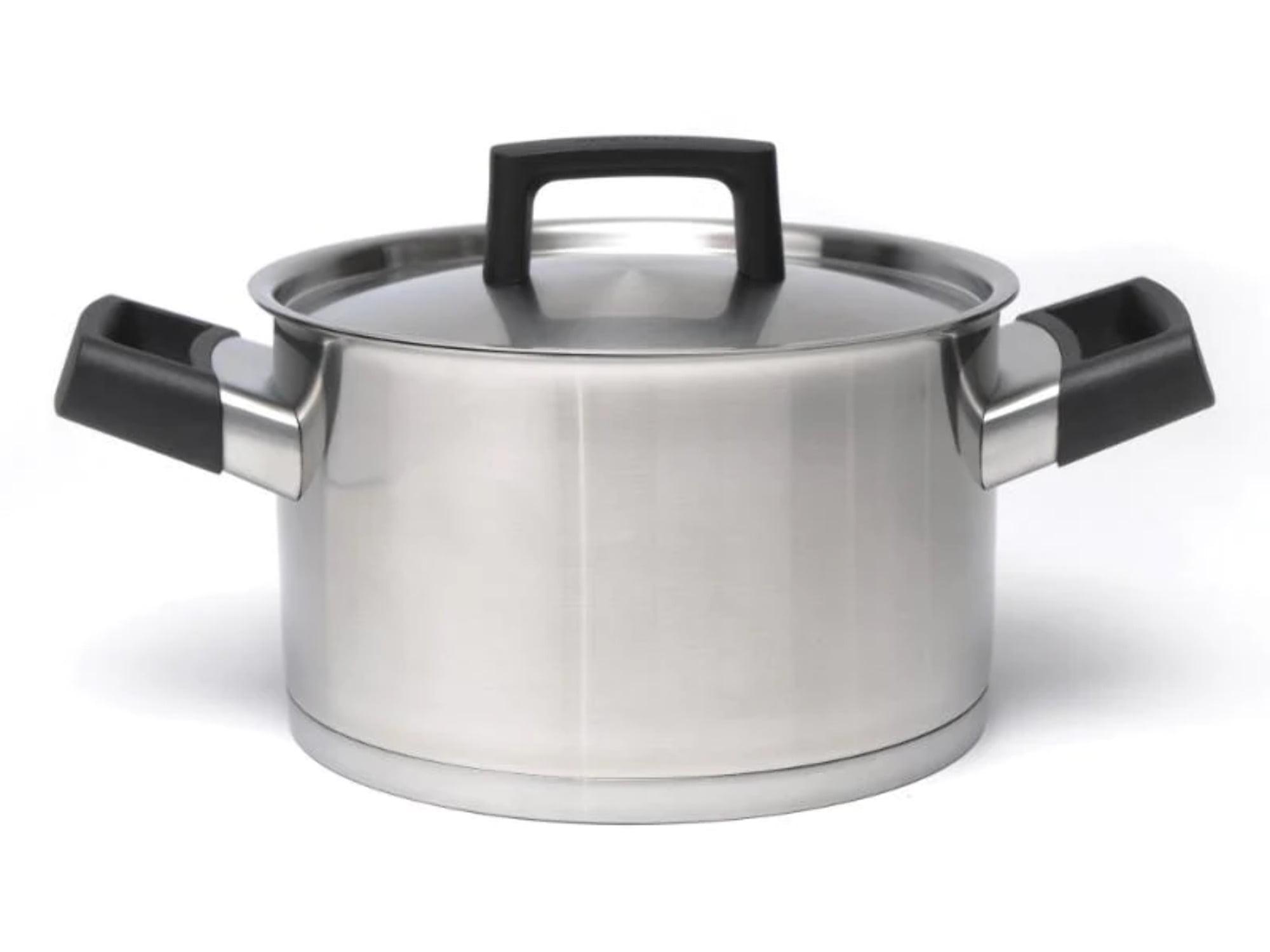 Ron 3.9 Qt. Steel Round Casserole with Lid