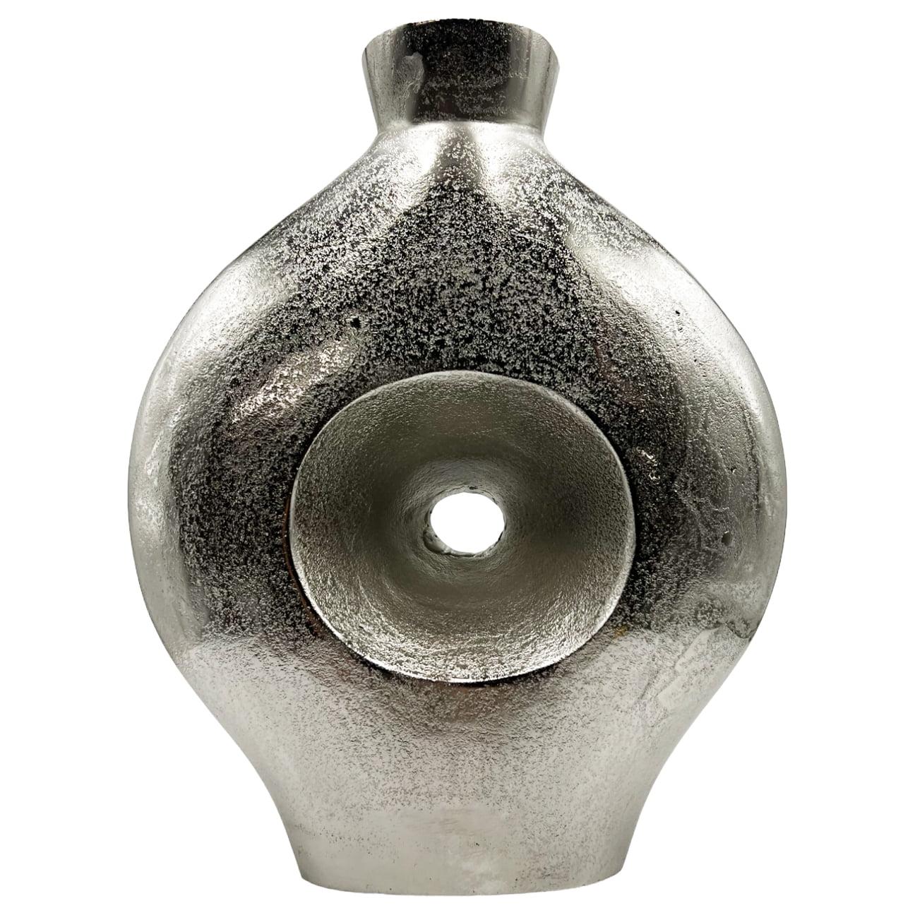 Bergamo Art 18 Inch Tall Decorative Handmade Aluminum Bottle Flower Vase