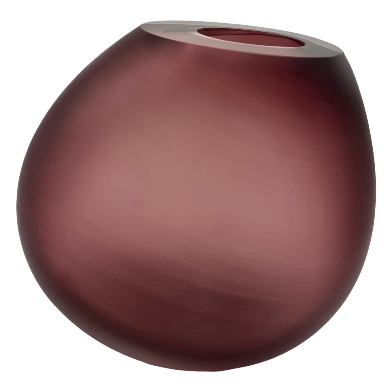 Bergamo Art Premium Contemporary Glass Vase in Purple
