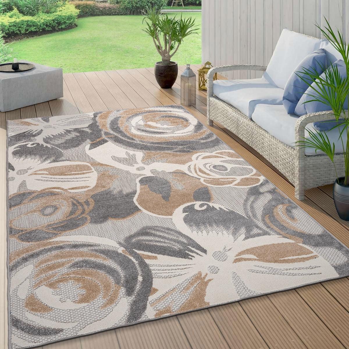 World Rug Gallery Modern Floral Indoor/Outdoor Area Rug