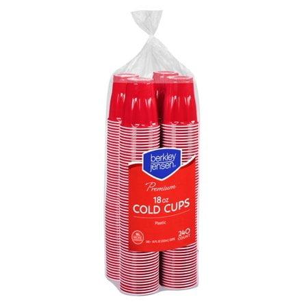 Berkley Jensen 18-Oz. Plastic Cups, 240 Ct. - Red - Birthday Pool Camping Party