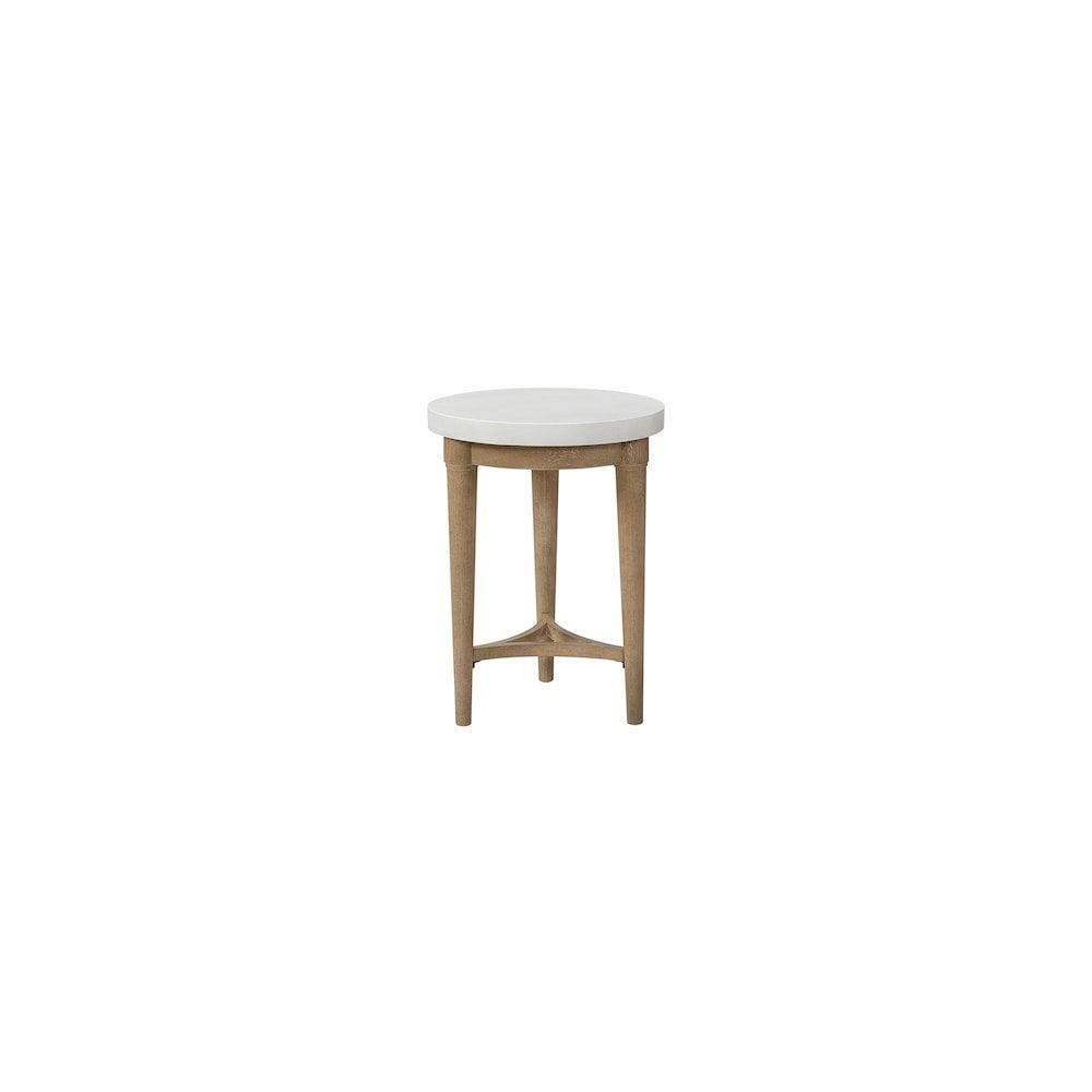 Bernards Wilmington Chairside Table W/ Cement Top
