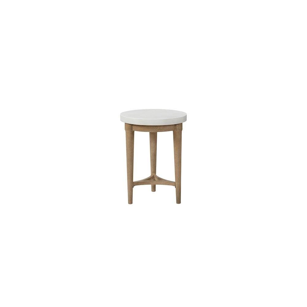 Bernards Wilmington Chairside Table W/ Cement Top