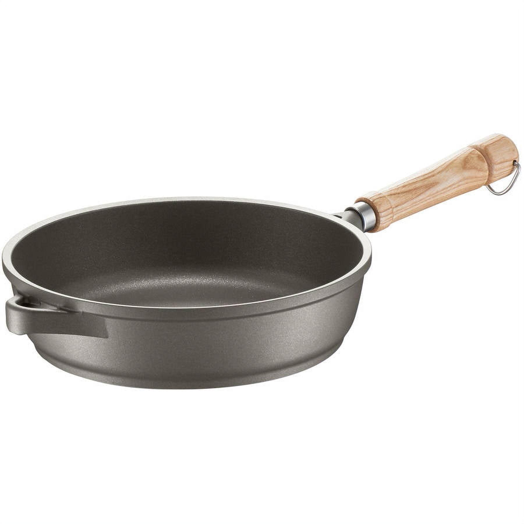 10" Non-Stick Aluminum Induction Saute Pan with Wooden Handle