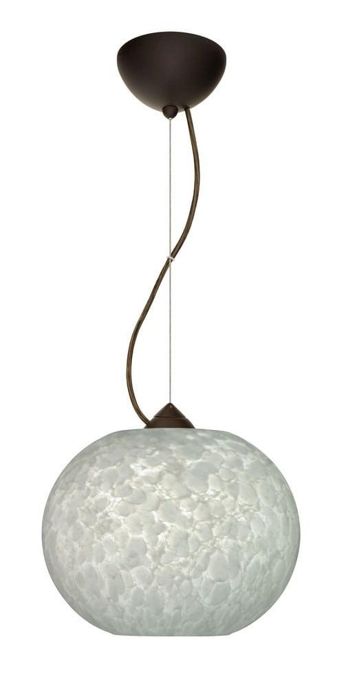 Luna Carrera Glass Globe Pendant Light in Brushed Bronze