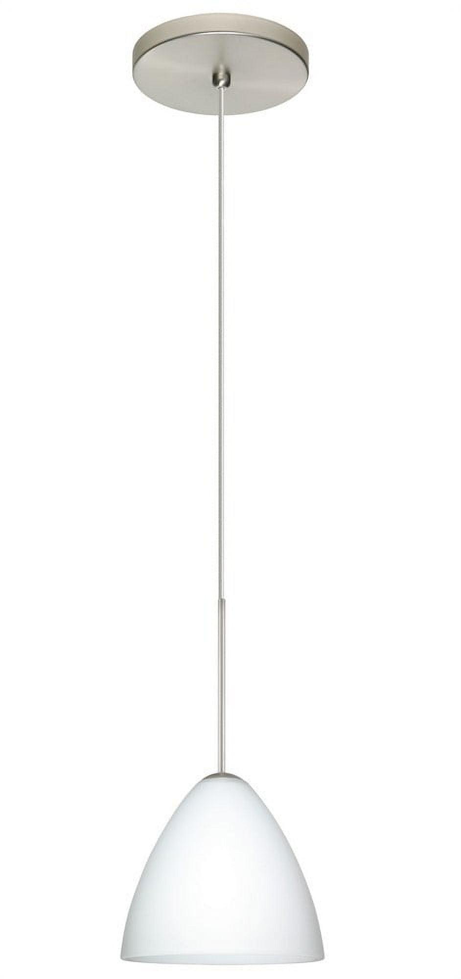 Mia Satin Nickel Opal Glass Mini Pendant Light