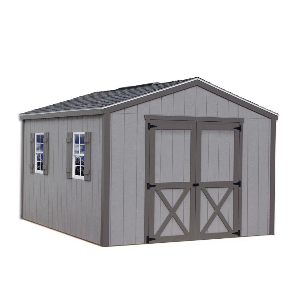 Elm 10 ft. W x 12 ft. D Solid Wood Storage Shed