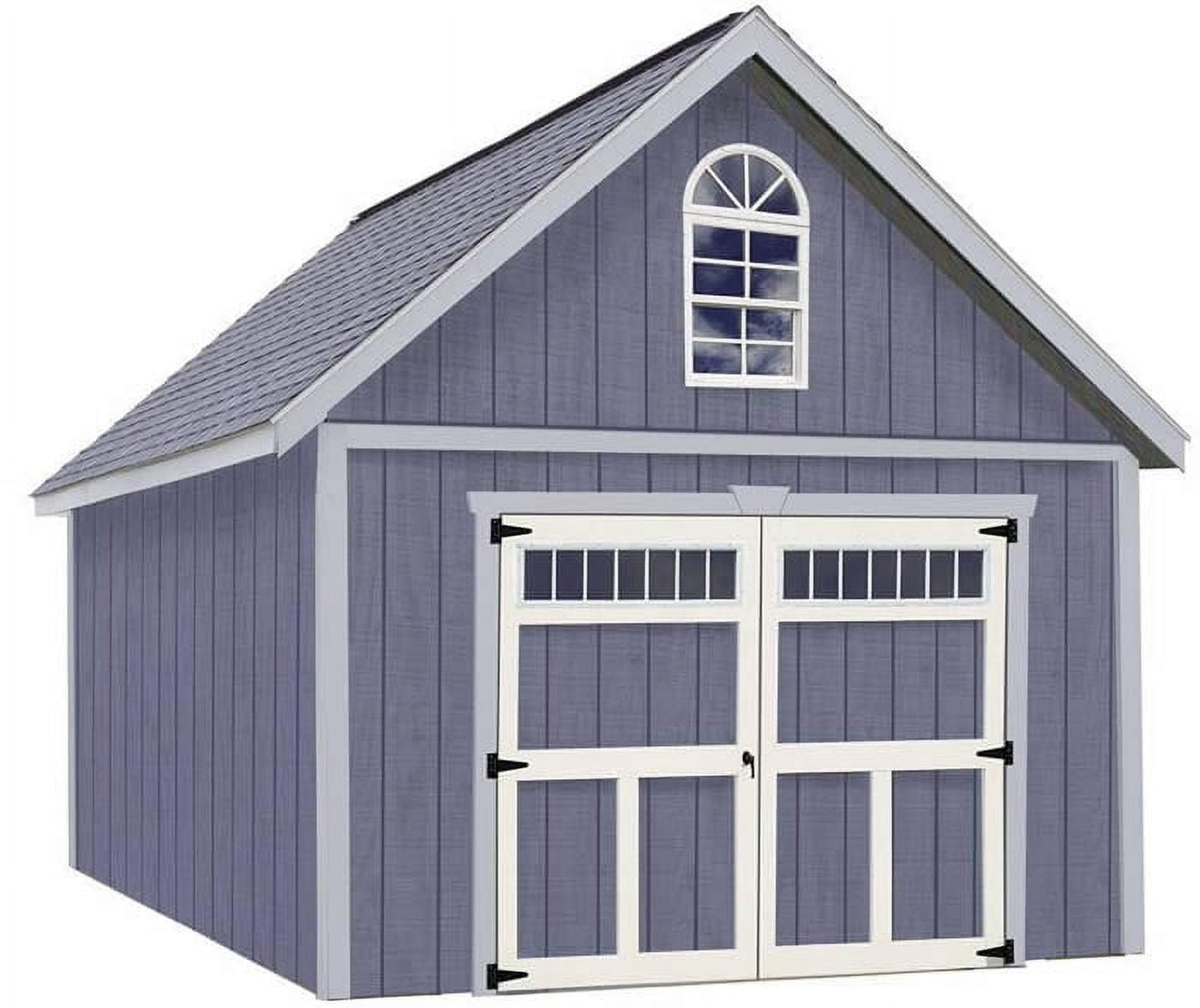 Best Barns Geneva Wooden Storage Shed with Swing Open Doors & Transom Windows 8' x 20' x 12'