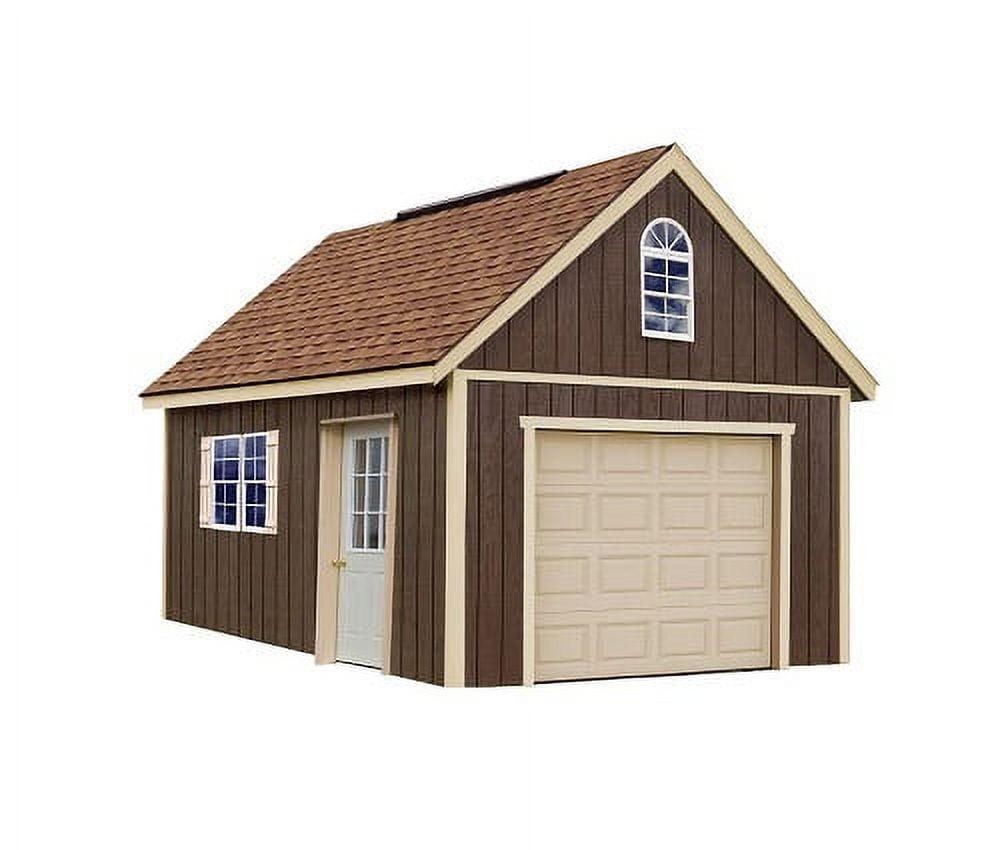 Glenwood 12' x 16' Brown Wood Garage Kit