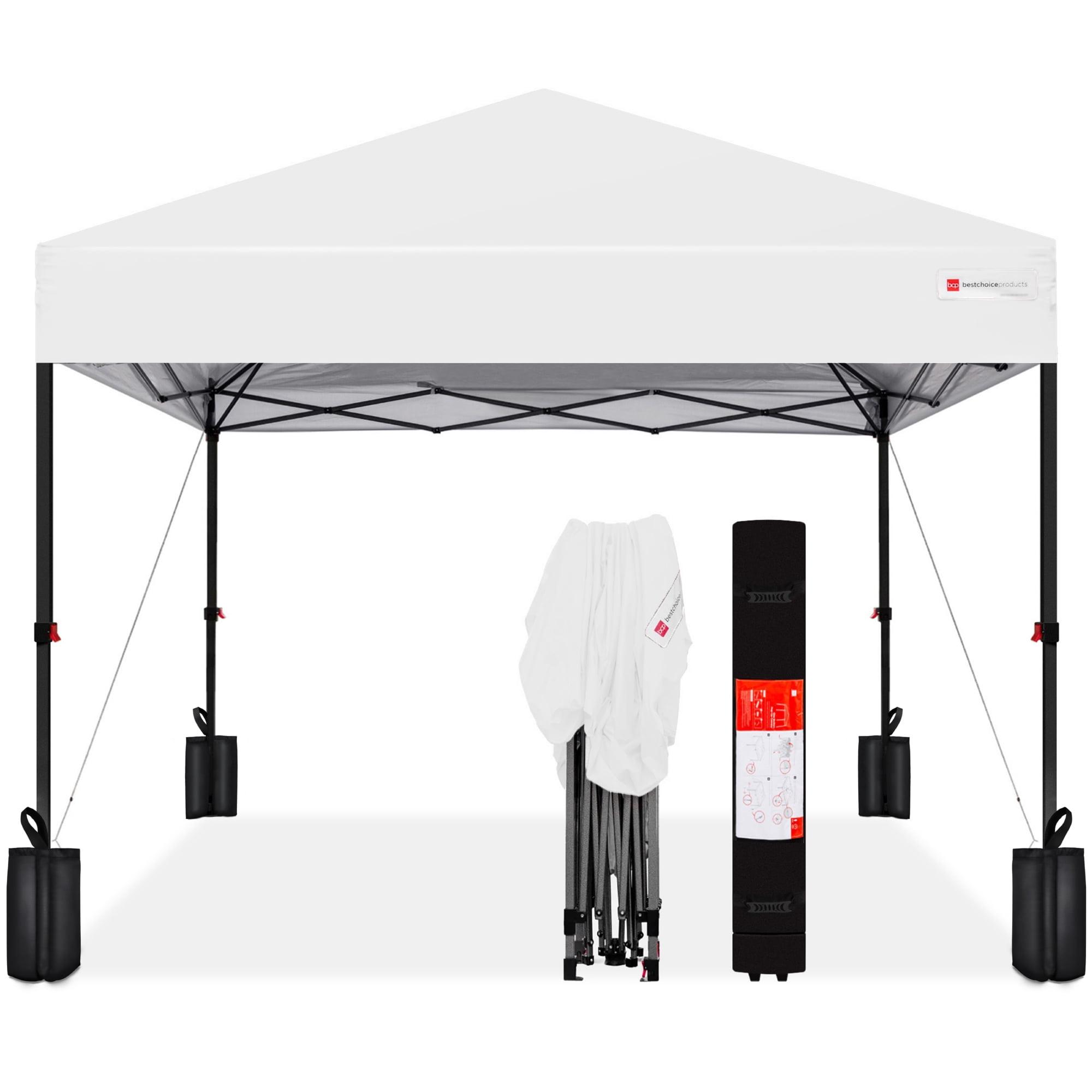 Best Choice Products Best Choice Products Easy Setup Pop Up Canopy W/ 1-Button Setup, Wheeled Case, 4 Weight Bags