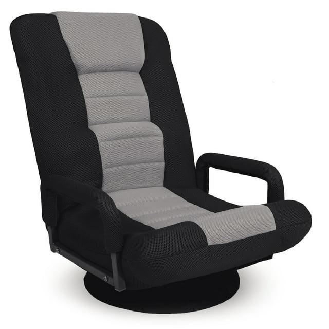 Trule Alba 360-Degree Swivel Gaming Floor Chair w/ Armrest Handles, Foldable Adjustable Back