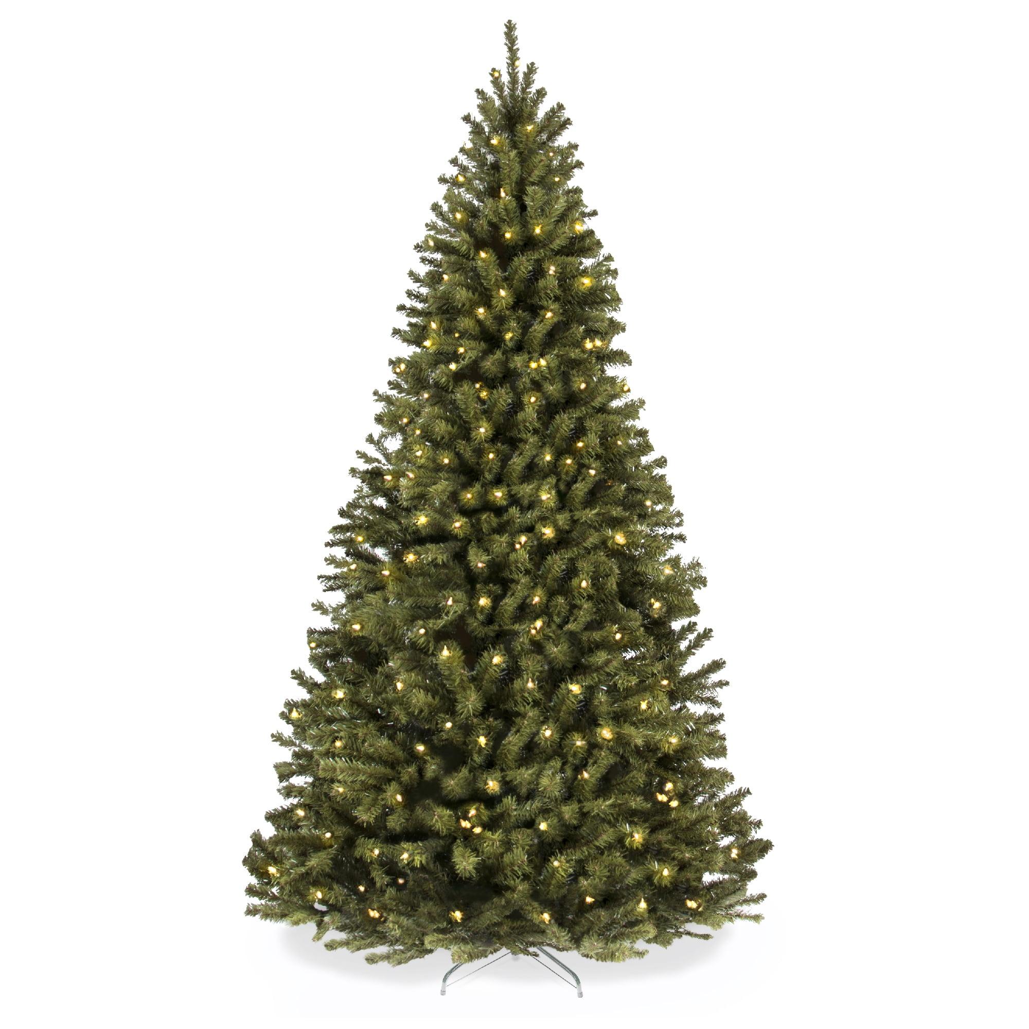 Best Choice Products 4.5ft Pre-Lit Spruce Hinged Artificial Christmas Tree w/ 200 Incandescent Lights, Foldable Stand