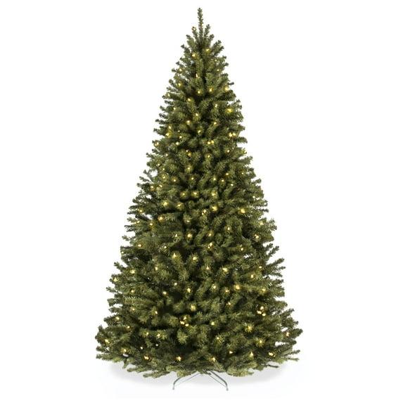 Best Choice Products 4.5ft Pre-Lit Spruce Hinged Artificial Christmas Tree w/ 200 Incandescent Lights, Foldable Stand
