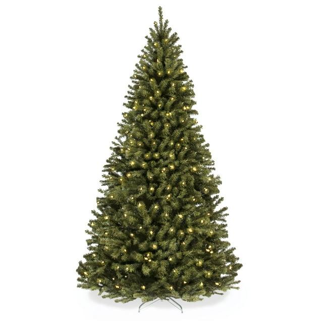 Best Choice Products 4.5ft Pre-Lit Spruce Hinged Artificial Christmas Tree w/ 200 Incandescent Lights, Foldable Stand