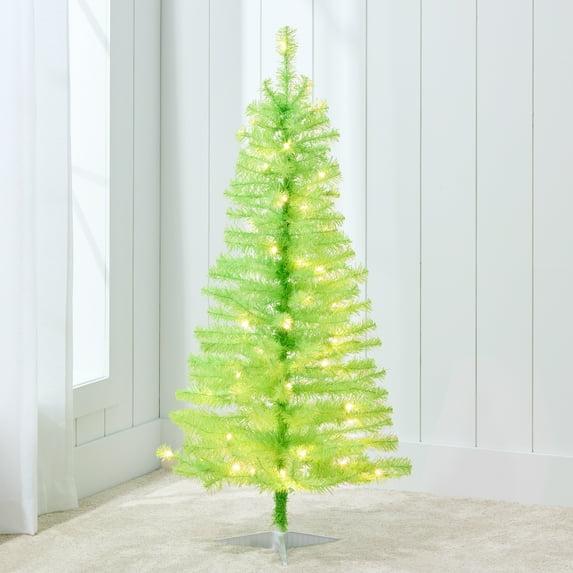 Best Choice Products 4ft Prelit Colored Christmas Tree, Artificial Tree Holiday Decor w/ LED Lights - Lime Green
