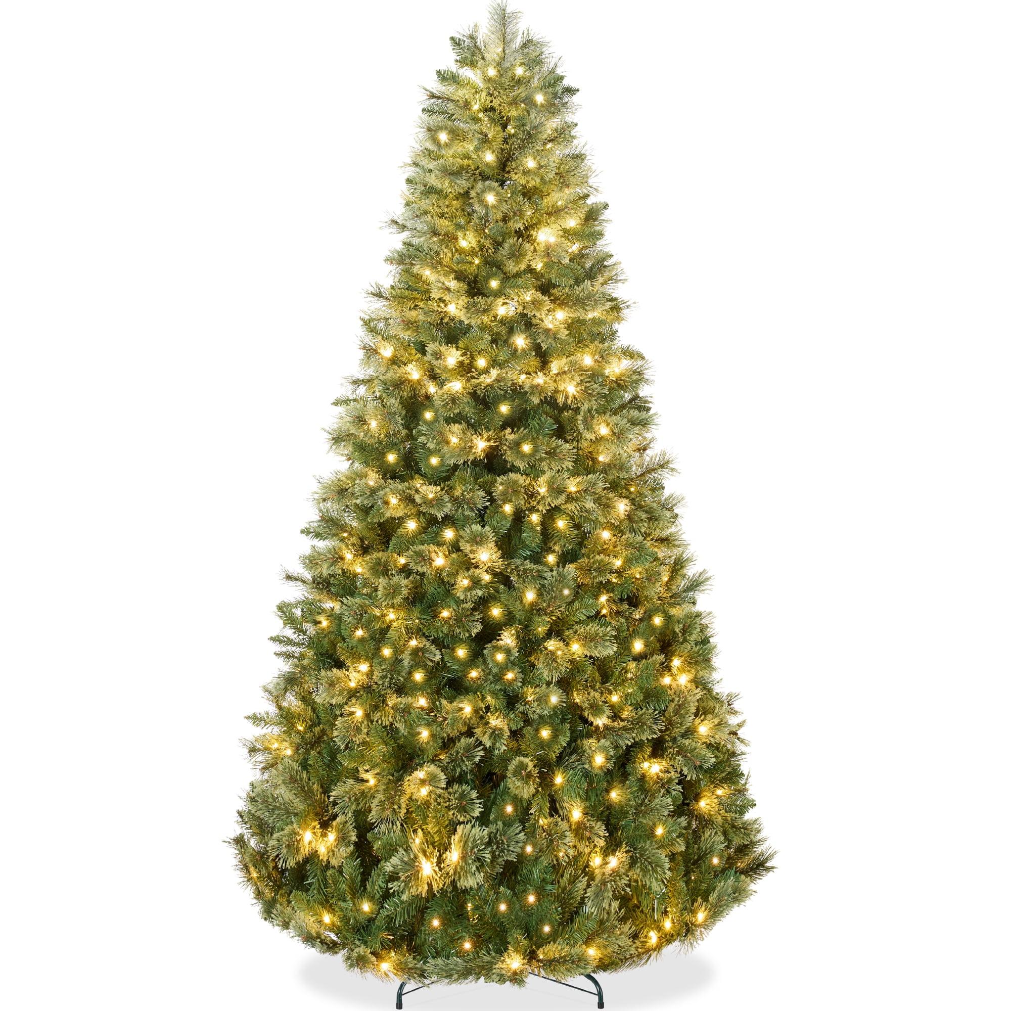 Best Choice Products 7.5ft Pre-Lit Cashmere Christmas Tree Holiday Decor w/ Cordless Connection, 2-in-1 LED Lights