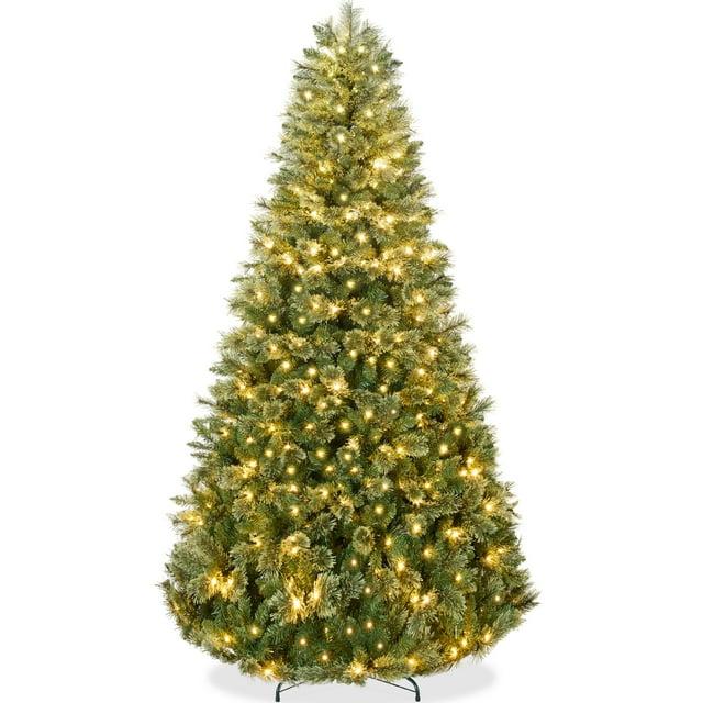 Best Choice Products 7.5ft Pre-Lit Cashmere Christmas Tree Holiday Decor w/ Cordless Connection, 2-in-1 LED Lights