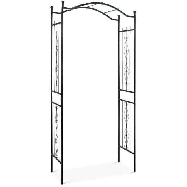 Best Choice Products 92 in. Steel Garden Arch Arbor Outdoor Trellis for Garden, Climbing Plants with Wire Lattice