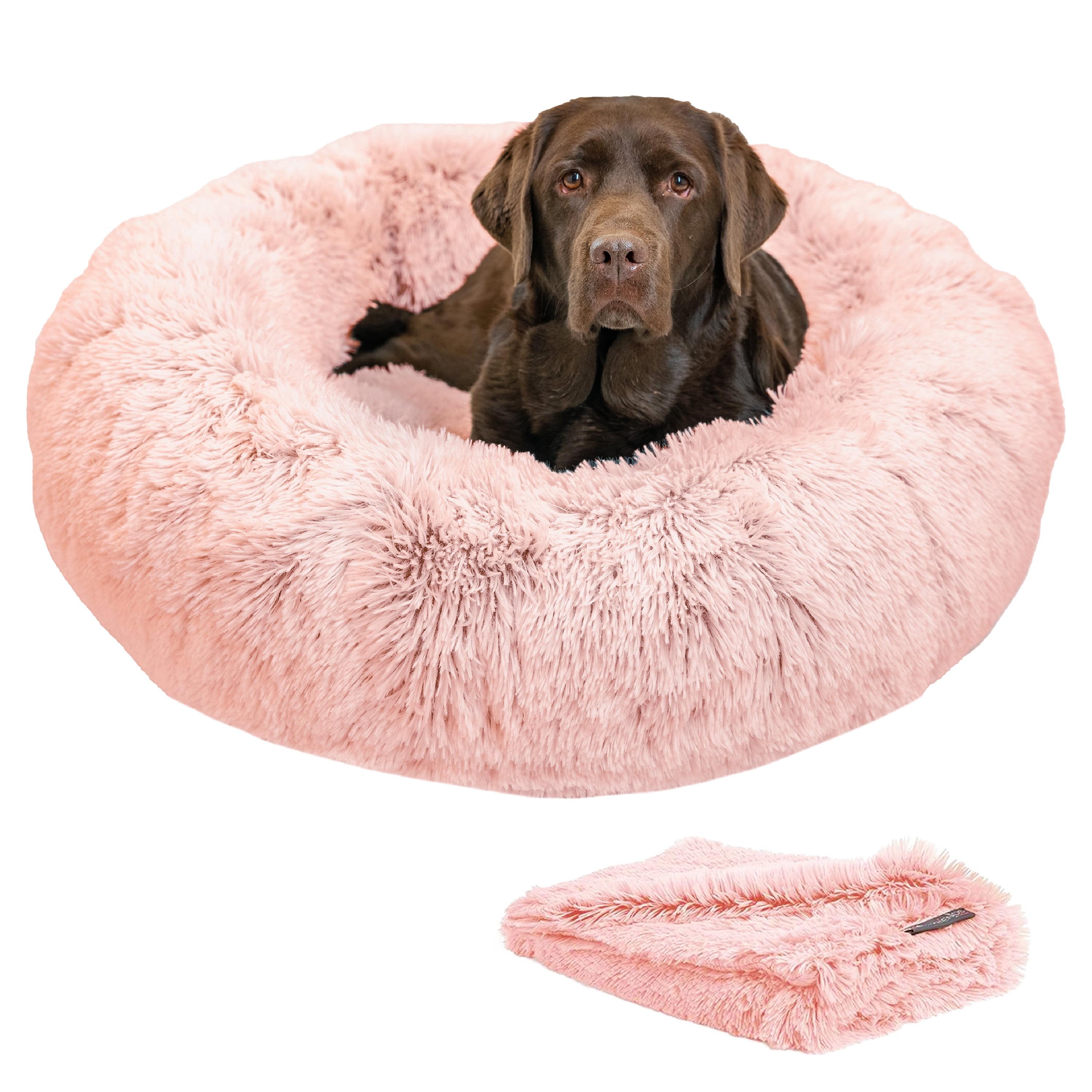 Best Friends By Sheri Best Friends by Sheri Bundle The Original Calming Shag Donut Cat and Dog Bed + Throw