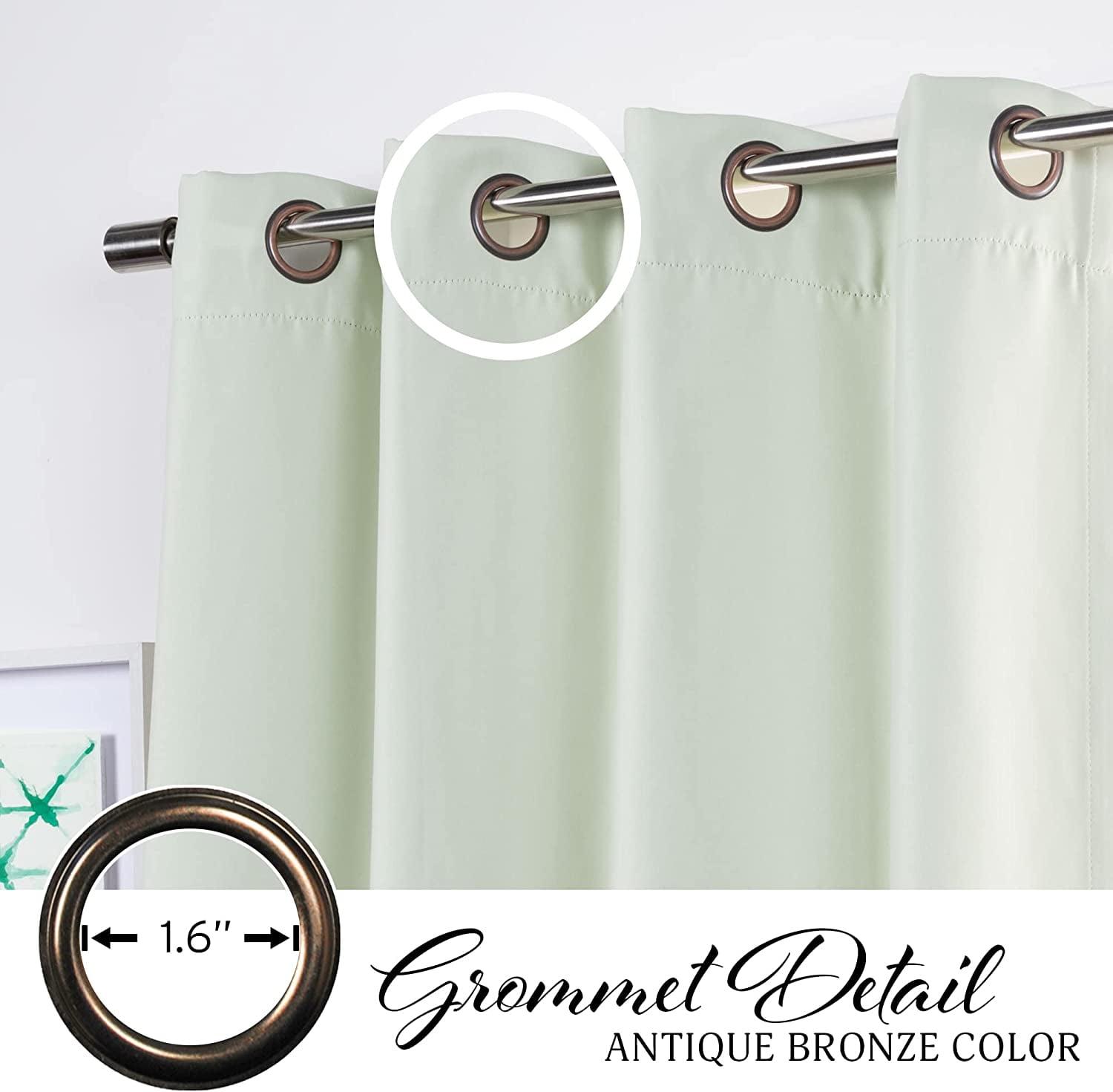 Gin Blackout Grommet Top Polyester Curtain Pair