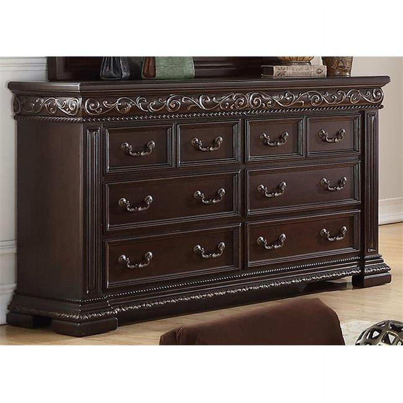 Best Master Furniture B1005 Dresser Africa 8 Drawer Dresser, Dark Cherry