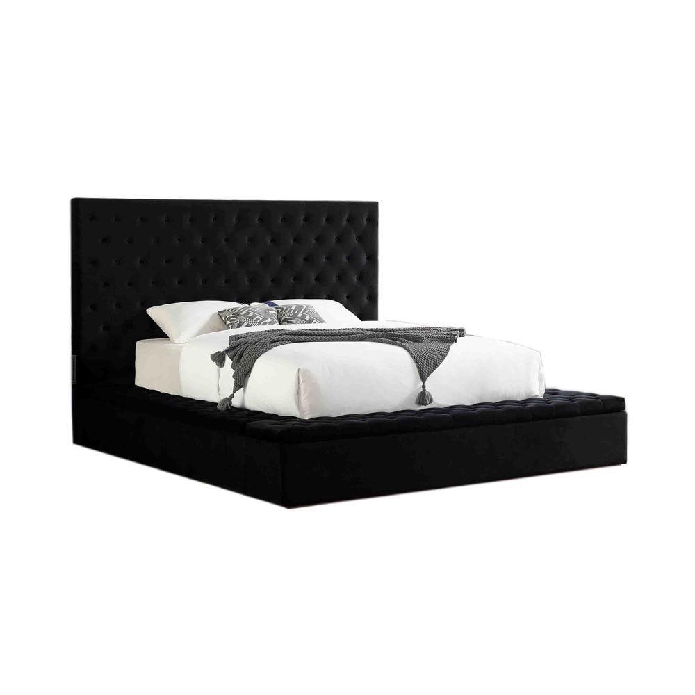 Best Master Furniture Upholstered Panel Storage Bed