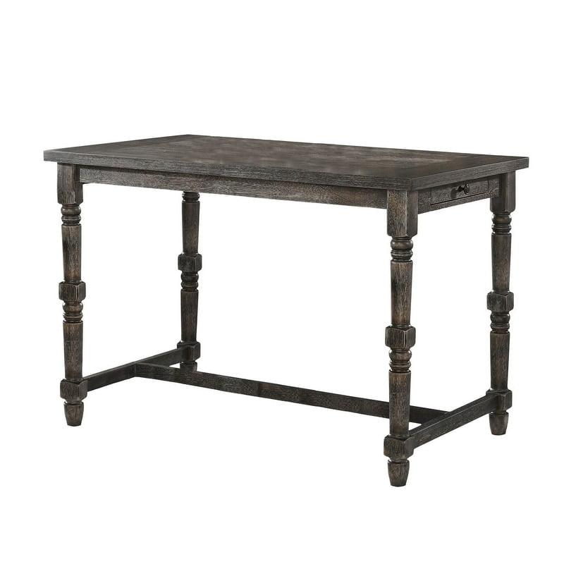 Rustic Reclaimed Wood 55" Counter Height Dining Table in Gray