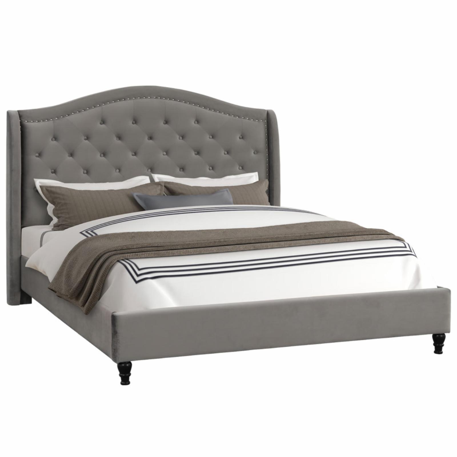 Best Master Furniture Franklin Tufted Wingback Platform Bed